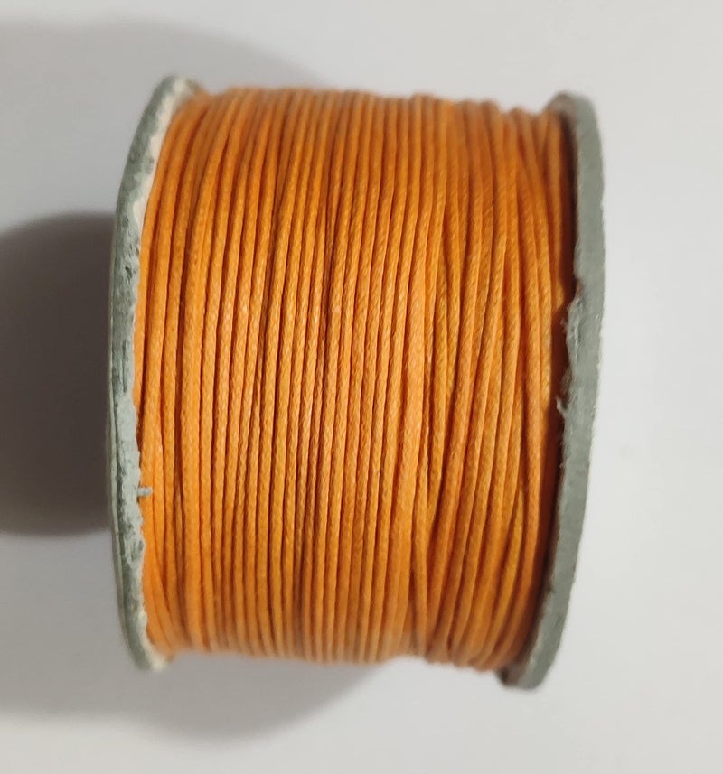 OMX 100 Mt Roll Wax Cotton Cord for DIY Jewellery Making, Beading, Art and Craft Work and Handicrafts, (0.5 MM, Orange) - Image 5