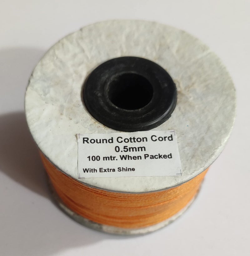 OMX 100 Mt Roll Wax Cotton Cord for DIY Jewellery Making, Beading, Art and Craft Work and Handicrafts, (0.5 MM, Orange) - Image 3