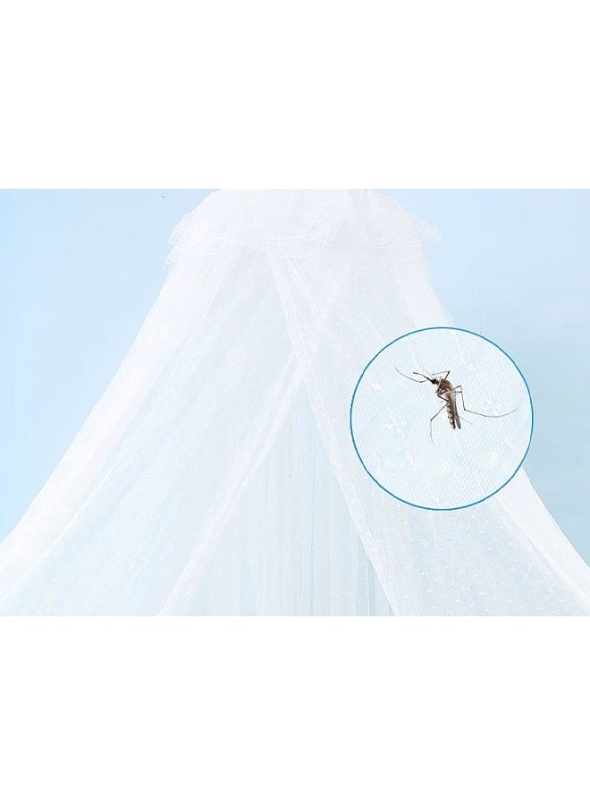 YelaJoy Baby Crib Mosquito Net with Stand, Baby Canopy Bed Netting,Baby Toddler Bed Crib Dome Canopy Curtain Netting See Through Mesh Bed Cover for Nurseries, Canopy Bed (6Mx2M） - Image 4