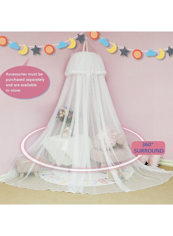YelaJoy Baby Crib Mosquito Net with Stand, Baby Canopy Bed Netting,Baby Toddler Bed Crib Dome Canopy Curtain Netting See Through Mesh Bed Cover for Nurseries, Canopy Bed (6Mx2M） - Image 2