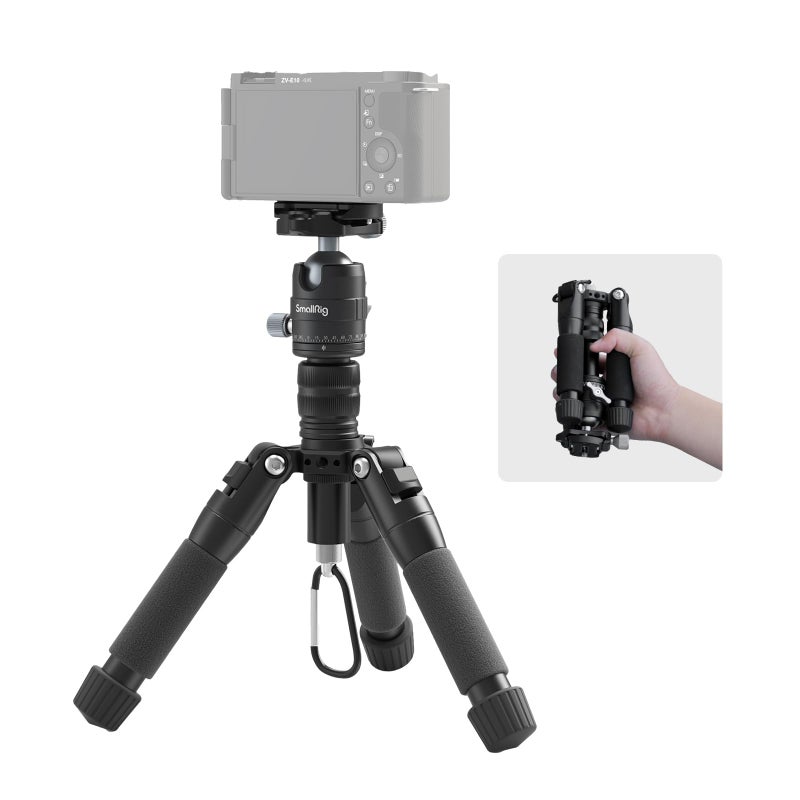 SmallRig VT-20 Aluminum Mini Tripod, 20" Desktop Tripod with 360Â° Ball Head, Compact Desktop Tripods for DSLR Camera Video Camcorder, Load up to 13lb/6kg - Image 1