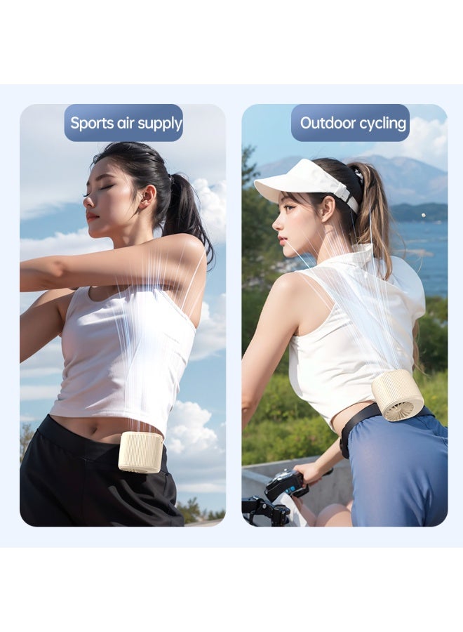 New high-speed waist-mounted fan, outdoor clip cap USB desktop mini fan, lazy waist fan  - Image 5