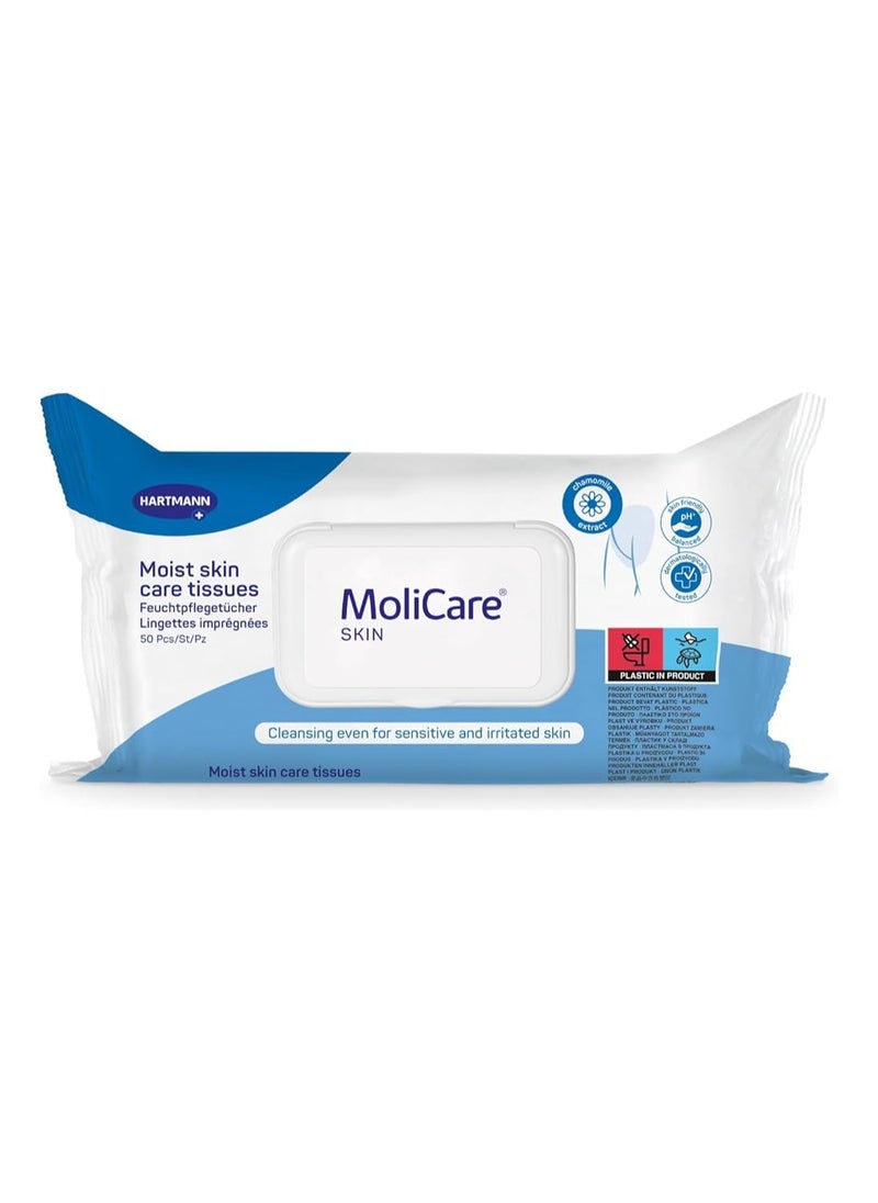 Hartmann Molicare Skin Moist Tissues- Pack Of 50 