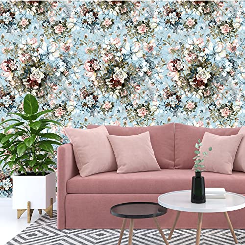 PAPER PLANE DESIGN Floral Wallpaper for Home Self Adhesive Waterproof Sticker (1 Roll Size 2 X 12 Feet) - Image 4