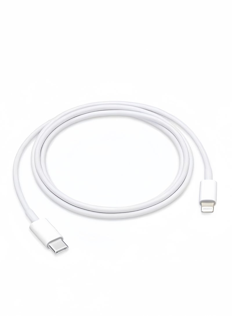for iphone phone charging cable, USB-C To Lightning Cable, 1 meter white data cable - Image 1