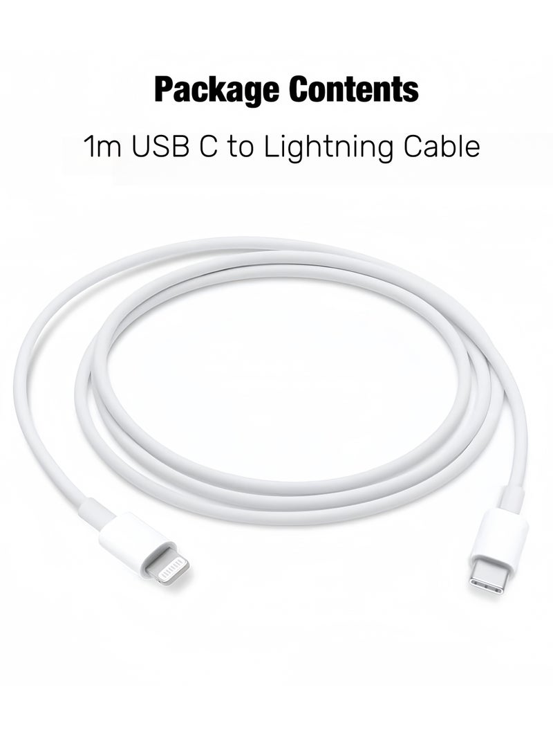for iphone phone charging cable, USB-C To Lightning Cable, 1 meter white data cable - Image 3