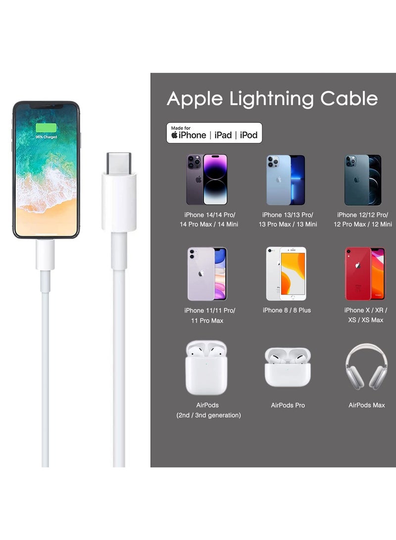 for iphone phone charging cable, USB-C To Lightning Cable, 1 meter white data cable - Image 4