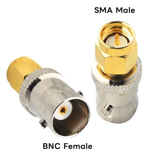 BOOBRIE BNC SMA Coax Connector SMA Male to BNC Female Coaxial Connector Low Loss Coax Adapter for RF Antennas, Wireless LAN Devices, Coaxial cable, WiFi, Ham or Handheld Radios, Scanner, SDR Pack of 2 - Image 2