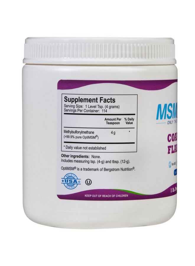 KALA HEALTH MSMPure Coarse MSM Powder Flakes - Organic Sulfur for Joint Flexibility, Skin Appearance, and Hair & Nail Support - 1 lb, USA Made, Distilled Crystals - Image 3