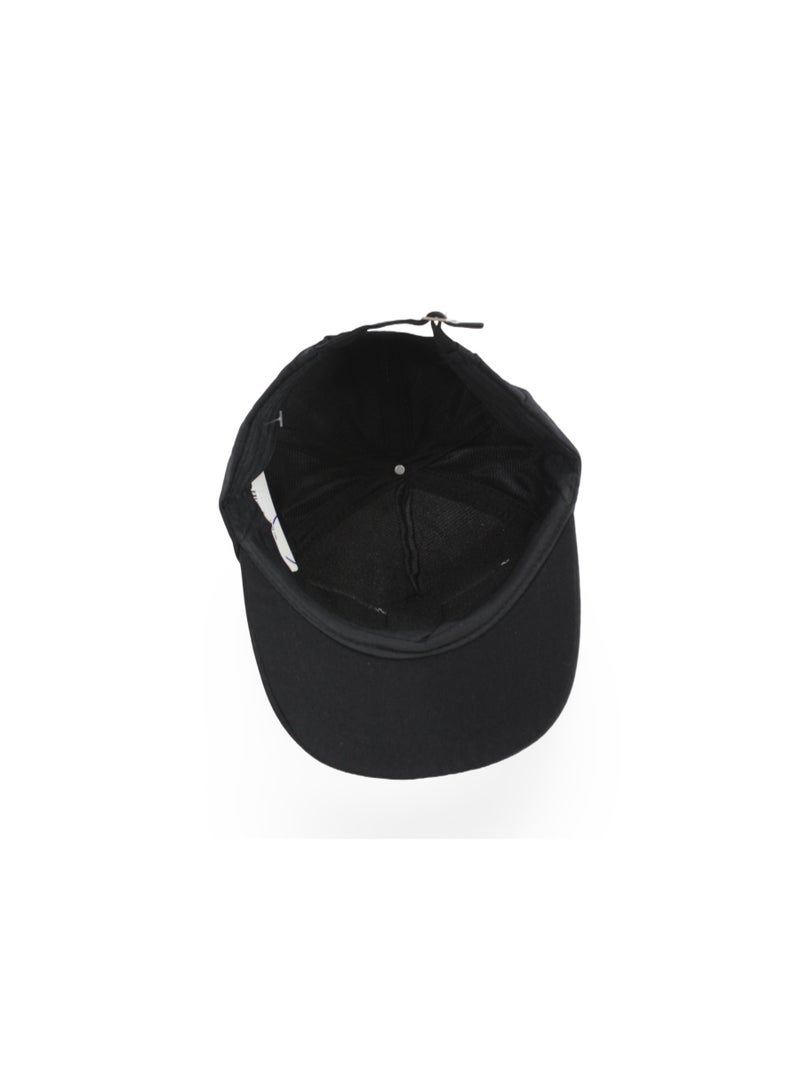 Fancy Unisex Cotton Cap – Black with "Happy with Cute" Design - Image 1