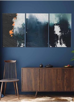 LOWHA Set Of 3 Framed Canvas Wall Arts Stretched Over Wooden Frame, Abstract Paintings, For Home, Living Room, Office Decor  - Image 2