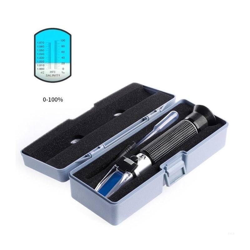 Refractometer， Refractometer, Salinity Meter Water Reader Marine 0~100% Salt Aquarium Test Tester,for Honey, Molasses - Image 5