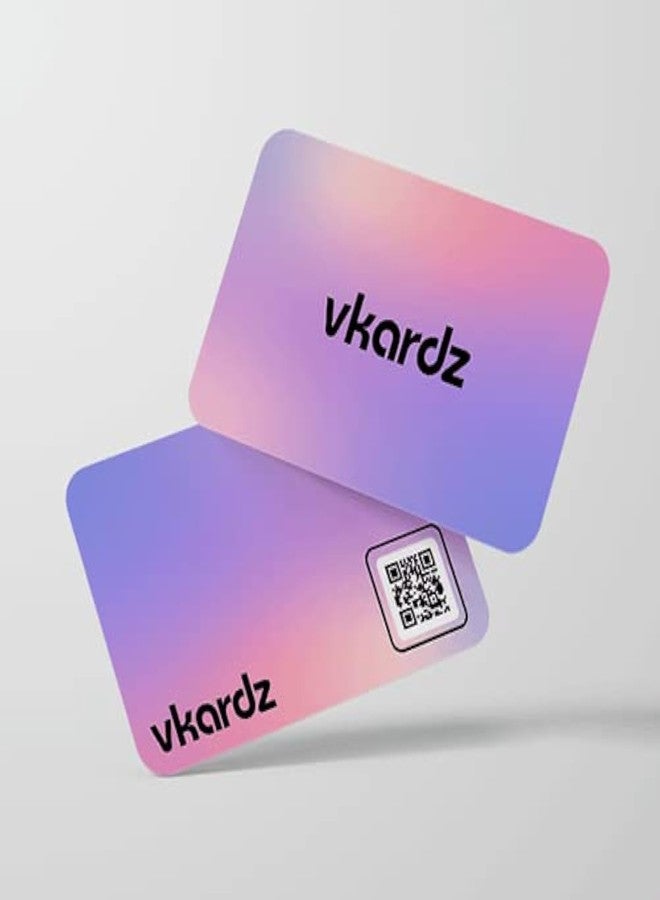 Vkardz - Contactless PVC Smart NFC Business Card || Smart Visiting Card || nfc card || Scratch less Matte Print Pocket Friendly Card With QR Code (Graffiti) - Image 1