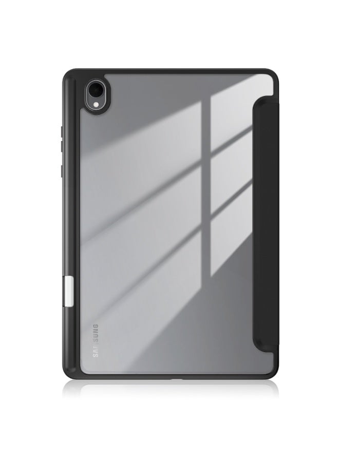 عام vغطاء لسامسونج تاب S11 SM-X730 11 بوصة مع حامل قلم، غلاف خلفي صلب شفاف من البلاستيك الصلب، غلاف ذكي ثلاثي الطي مع حامل لجالاكسي تاب S11، استيقاظ/نوم تلقائي. - Image 5