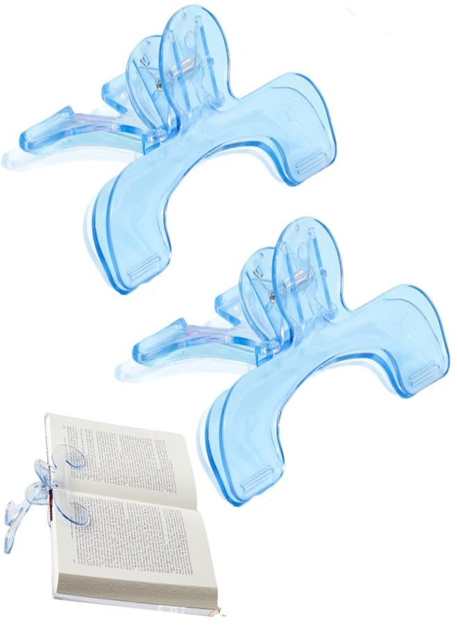 Ouliget Book Page Holders,Book Clip for Reading,Transparent Bookmark to Hold Book Open with 12° Support Rack,Convenient Teaching and Fixing Manuscripts,2 Pieces - Image 1