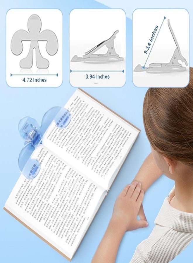 Ouliget Book Page Holders,Book Clip for Reading,Transparent Bookmark to Hold Book Open with 12° Support Rack,Convenient Teaching and Fixing Manuscripts,2 Pieces - Image 3