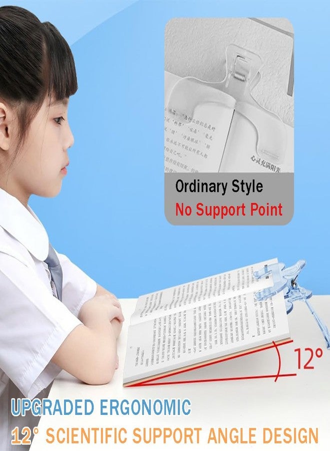 Ouliget Book Page Holders,Book Clip for Reading,Transparent Bookmark to Hold Book Open with 12° Support Rack,Convenient Teaching and Fixing Manuscripts,2 Pieces - Image 5