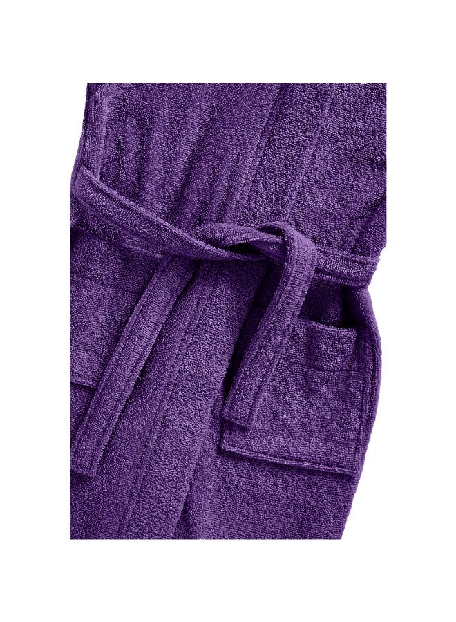 BYFT Daffodil (Purple) Premium 12 yr Kids Hooded Bathrobe Terry Cotton, Highly Absorbent and Quick dry, Hotel and Spa Quality Bathrobe for Boy and Girl-400 Gsm - Image 2