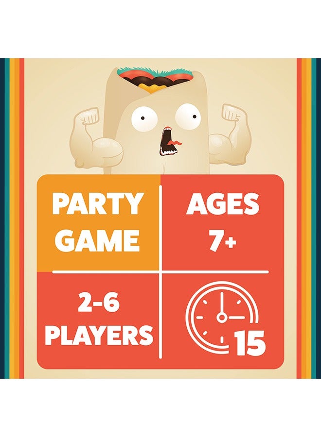 لعبة Throw Throw Burrito من Exploding Kittens - لعبة بطاقات دودج بول - ألعاب حفلات مناسبة للعائلة - للبالغين والمراهقين والأطفال - 2-6 لاعبين - Image 2