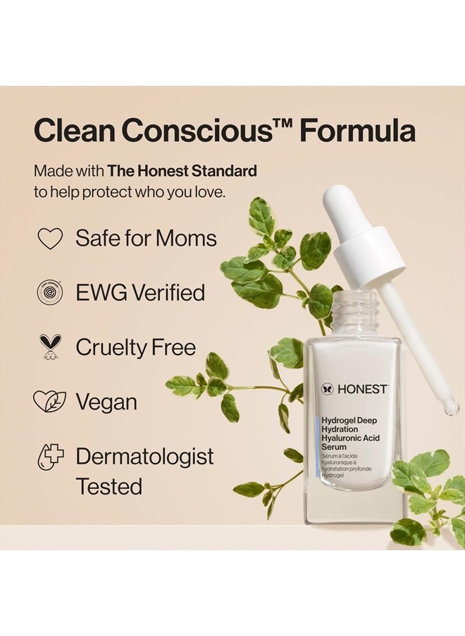 Honest Beauty Stay Hydrated Hyaluronic Acid + NMF Serum | Moisturizes + Reduces Fine Lines | 3 Types of Hyaluronic Acid, NMF, Kiwi Seed Oil | EWG Verified, Vegan + Cruelty Free | 1 fl oz  - Image 5