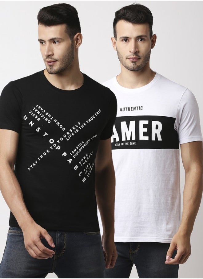 Hubberholme - Black And White T-Shirt For Men - Image 1