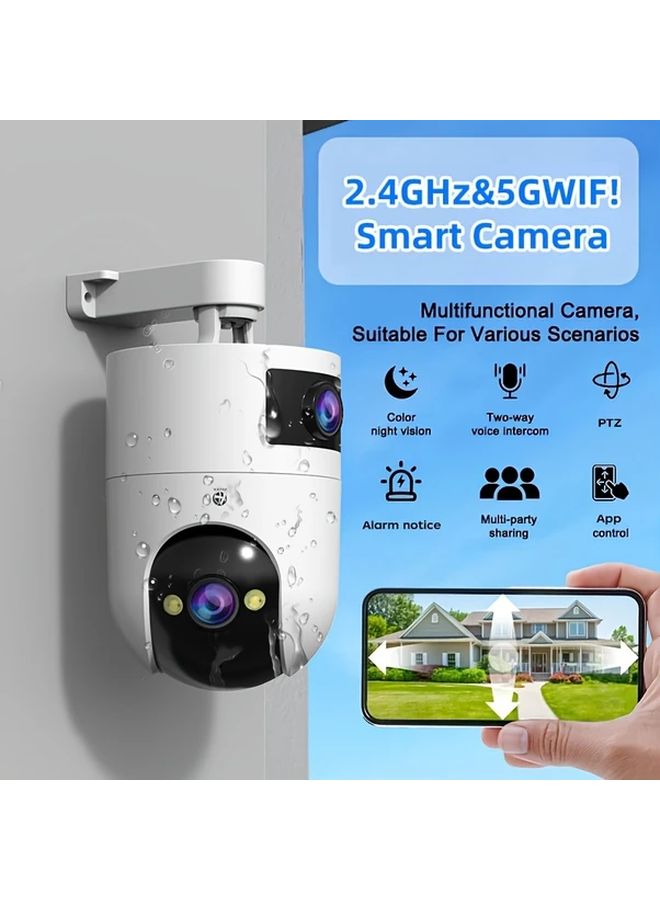 Outdoor PTZ 4K HD IP Camera Auto Tracking Dual Lens Dual Screen WiFi Security Monitor - Image 3