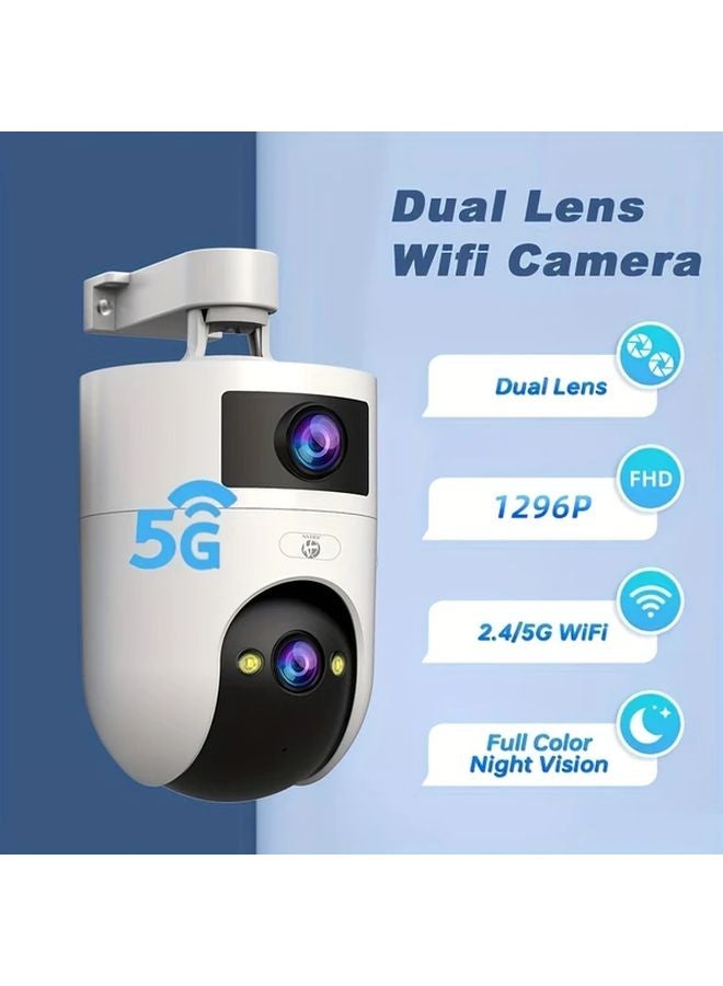 Outdoor PTZ 4K HD IP Camera Auto Tracking Dual Lens Dual Screen WiFi Security Monitor - Image 4