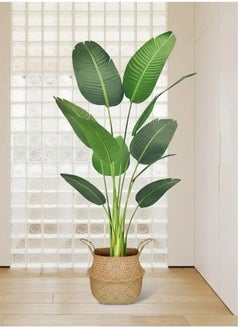 Snooe 160 CM Artificial Bird of Paradise Plant: A faux palm tree perfect for indoor or outdoor modern decoration. It comes in a pot, making it an ideal housewarming gift for home or office.  - Image 4
