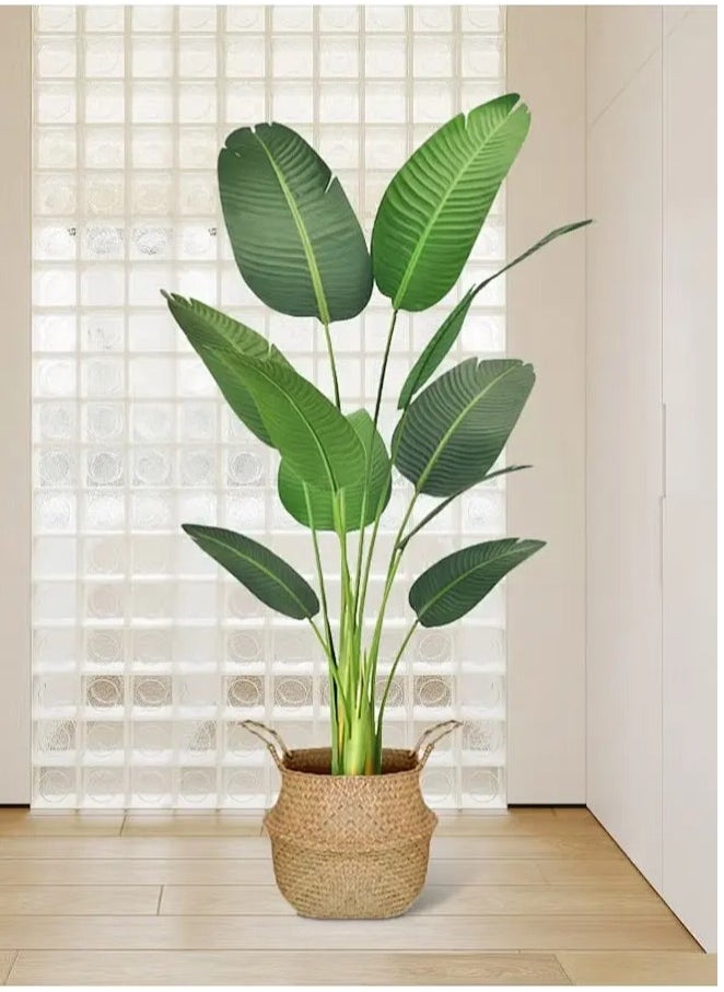 Snooe 160 CM Artificial Bird of Paradise Plant: A faux palm tree perfect for indoor or outdoor modern decoration. It comes in a pot, making it an ideal housewarming gift for home or office.  - Image 4