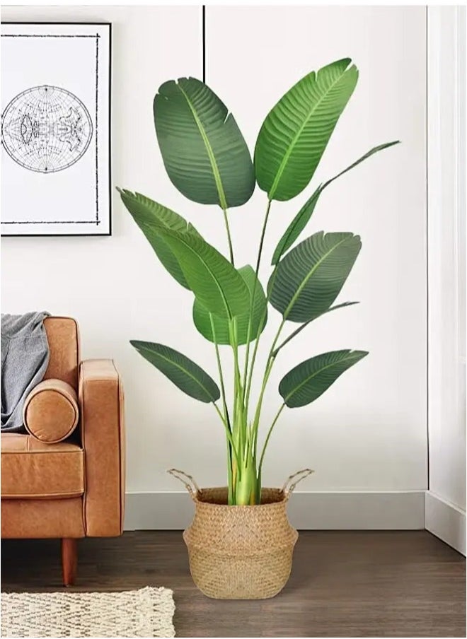 Snooe 160 CM Artificial Bird of Paradise Plant: A faux palm tree perfect for indoor or outdoor modern decoration. It comes in a pot, making it an ideal housewarming gift for home or office.  - Image 2