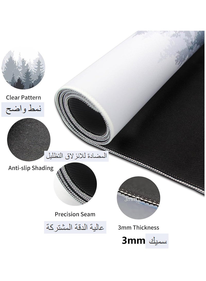 Sumkyle Large Mouse Pad Extended Mouse Pad Non-Slip Rubber Base Gaming Mouse pad Office Desk Mat Desk Pad Smooth Cloth Surface Keyboard Mouse Pads - Image 3