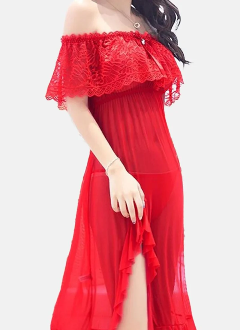 YUNIQEE Red Solid Babydoll