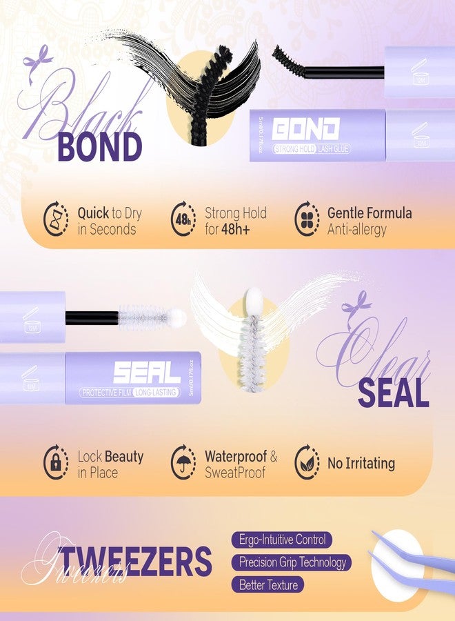 JIMIRE Wispy Lash Extension Kit Manga Eyelash Clusters 10-16MM Fairy Eyelash Extension Kit with Lash Bond and Seal Spiky Lash Clusters Kit with Bottom Lashes - Image 4