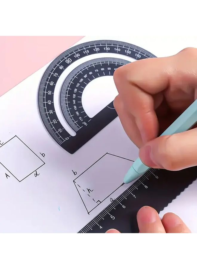 Purple 5 91 Inch Metal Geometry Ruler Set Trigonometric Protractor for Drawing Engineering Design School Office Gift - Image 5