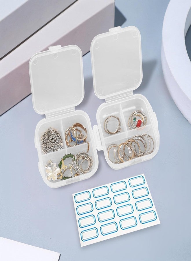 INVODA Travel Pill Organizer 6 Compartments Portable Pill Case with Double Lock Food-Grade PP Pill Box Compact for Purse Pocket - Image 4