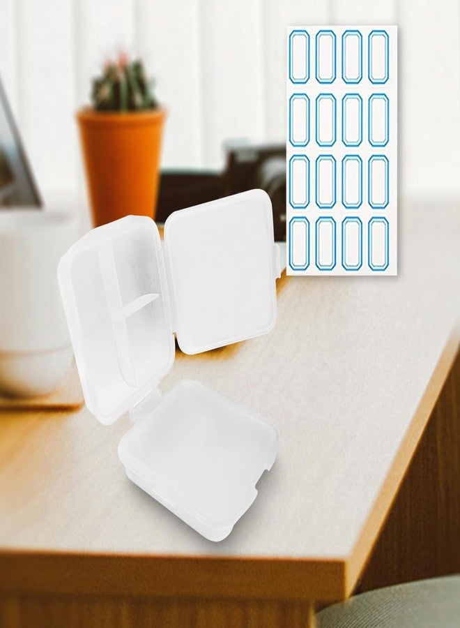 INVODA Travel Pill Organizer 6 Compartments Portable Pill Case with Double Lock Food-Grade PP Pill Box Compact for Purse Pocket - Image 3