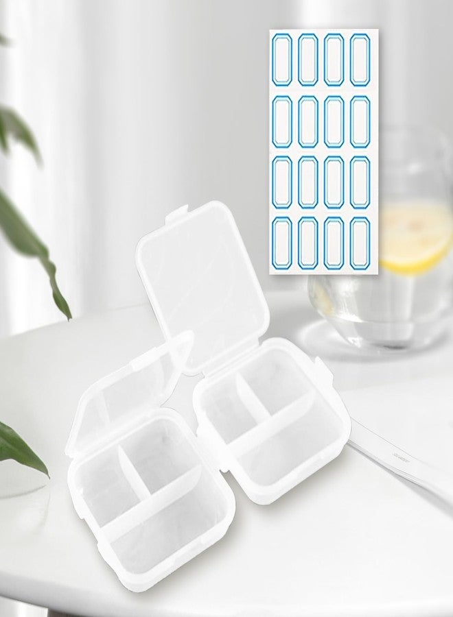 INVODA Travel Pill Organizer 6 Compartments Portable Pill Case with Double Lock Food-Grade PP Pill Box Compact for Purse Pocket - Image 2