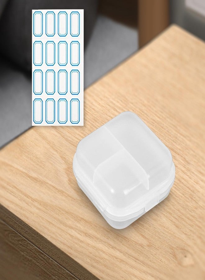 INVODA Travel Pill Organizer 6 Compartments Portable Pill Case with Double Lock Food-Grade PP Pill Box Compact for Purse Pocket - Image 5