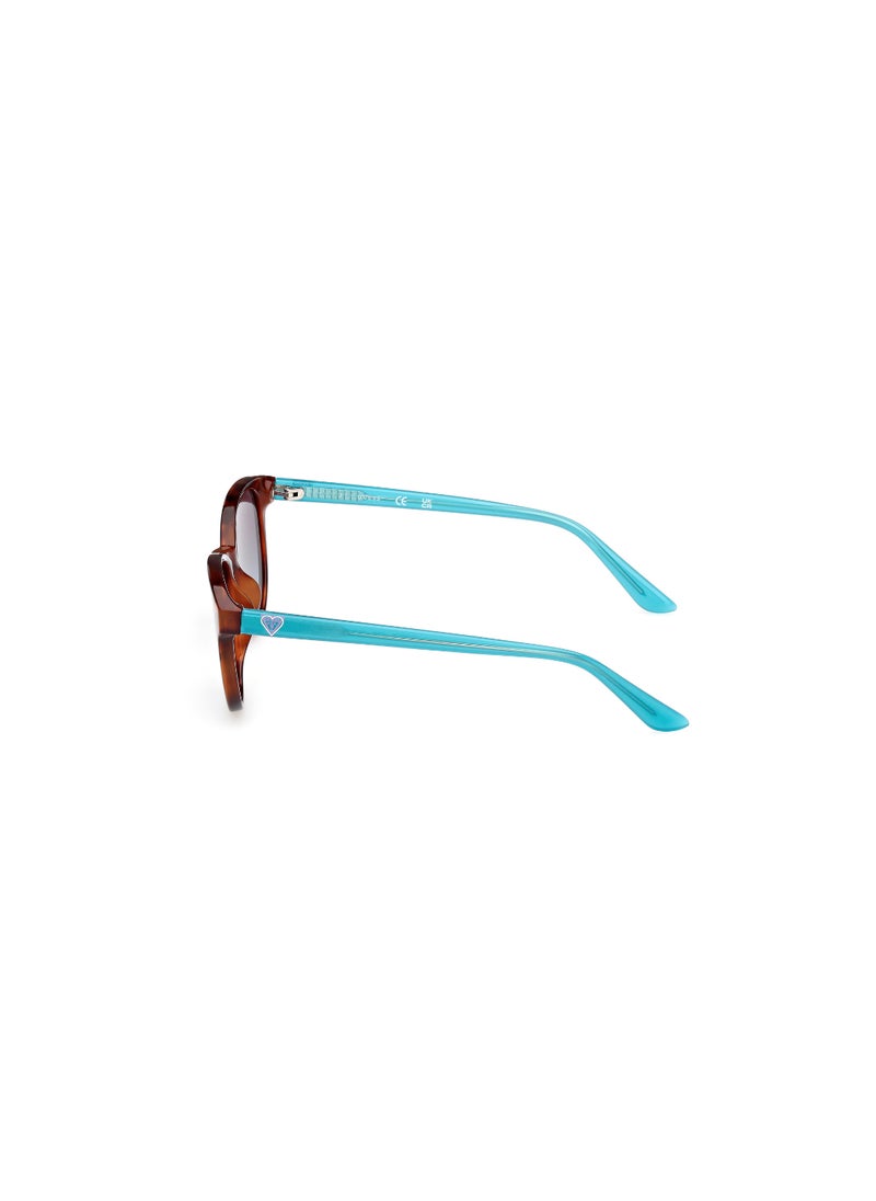 GUESS - Girls UV Protection Cat Eye Shape Plastic Sunglasses GU0012653W49 - Lens Size: 49 Mm - Blonde Havana - Image 1