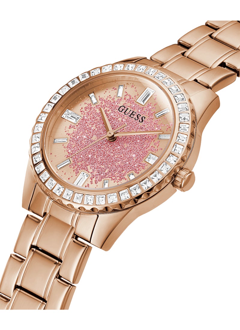 GUESS GUESS Women's Glitter Burst Collection Analog Pink Dial Watch - GW0405L3  - Image 2