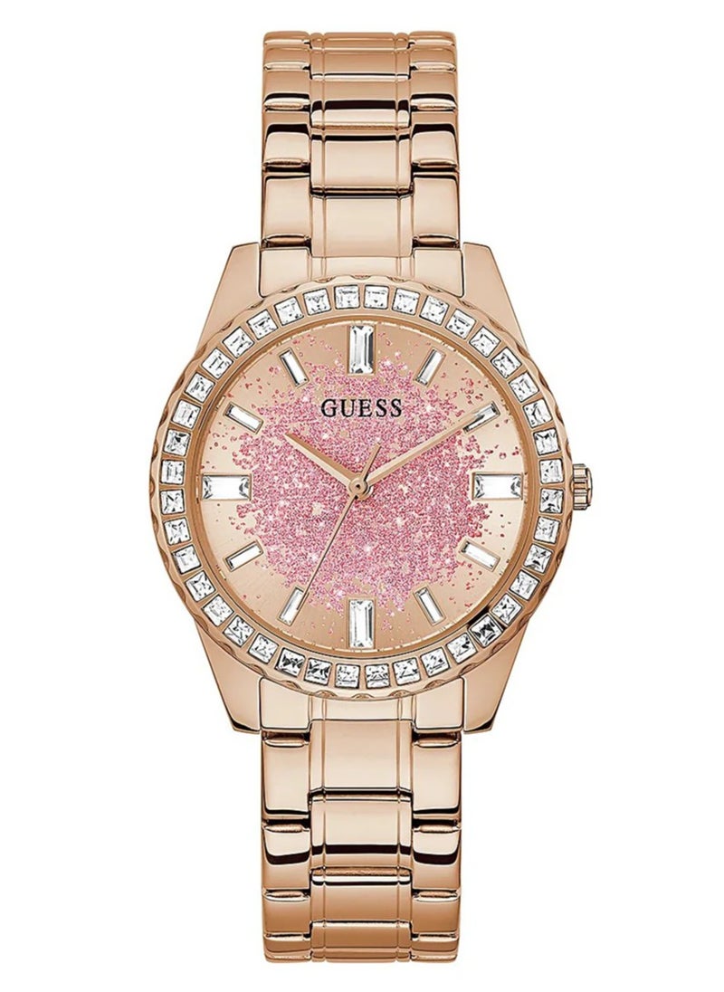 GUESS GUESS Women's Glitter Burst Collection Analog Pink Dial Watch - GW0405L3  - Image 1