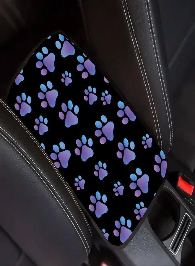 CREATCABIN Dog Paws Car Armrest Pad Auto Center Console Cover Waterproof Auto Armrest Cover Soft Center Console Pad Comfortable Car Accessories Interior for SUV Sedan Truck 12.6×7.5in - Image 1