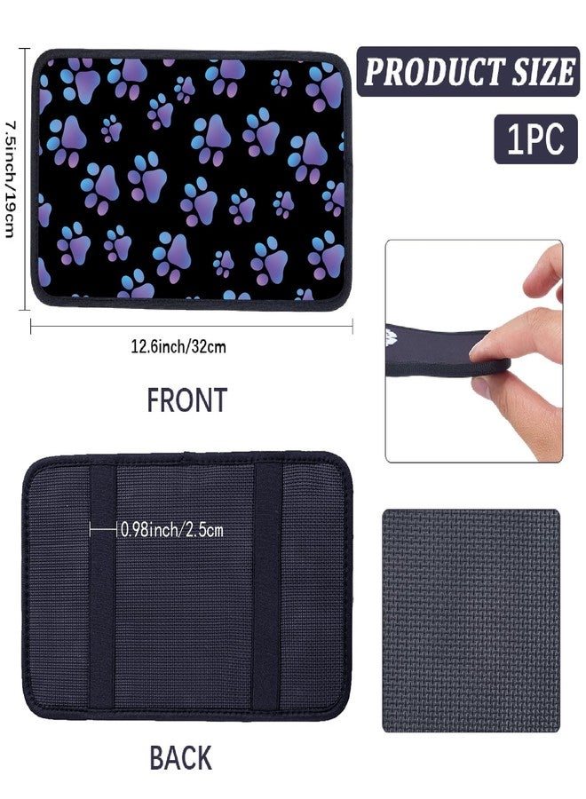 CREATCABIN Dog Paws Car Armrest Pad Auto Center Console Cover Waterproof Auto Armrest Cover Soft Center Console Pad Comfortable Car Accessories Interior for SUV Sedan Truck 12.6×7.5in - Image 2