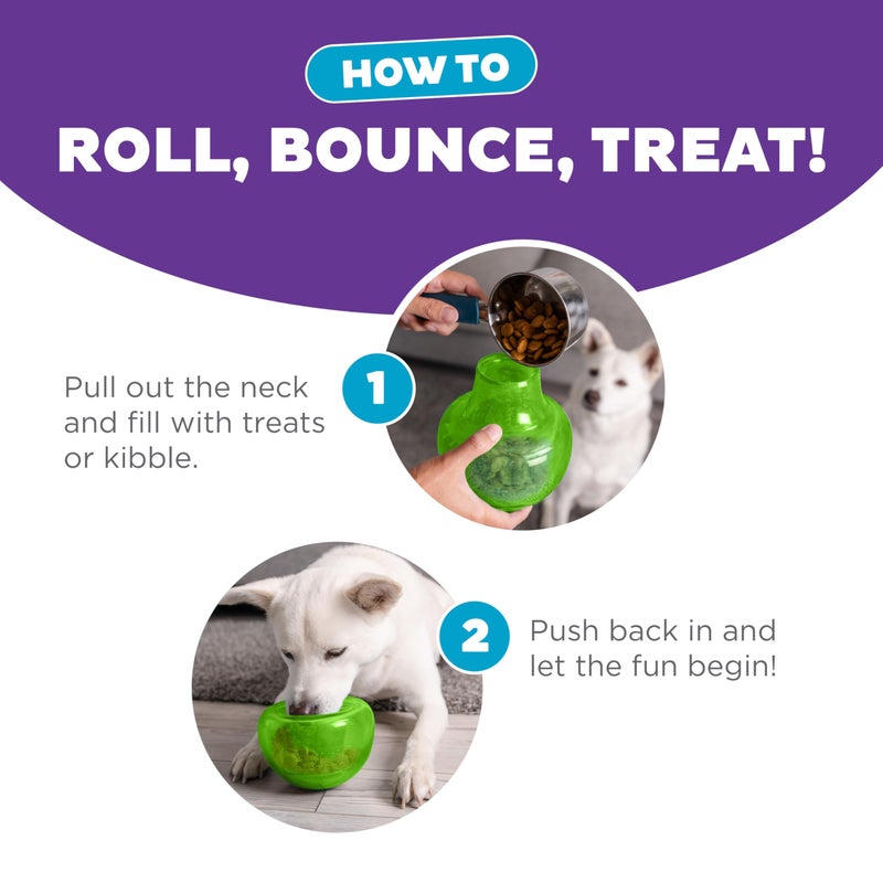 Outward Hound Large Snoop Interactive Treat Dispensing Dog Toy, Puzzle Ball Slow Feeder for Medium to Large Dogs, Mint-Scented for Mental Stimulation & Boredom Relief, BPA-Free, 5-Inch, Green - Image 4