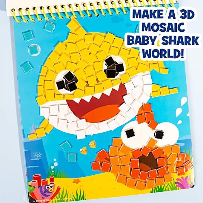 Pinkfong 3D MOSAIC STICKERS BY HORIZON GROUP USA, DECORATE A ACTIVITY BOOK WITH OVER 300 FOAM STICKERS, CREATE YOUR OWN 3D STICKER ART, 3D STICKERS, ARTS AND CRAFTS - Image 4