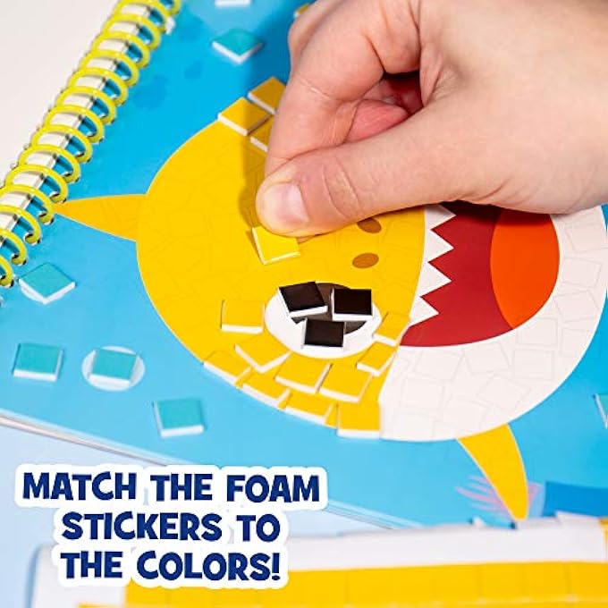 Pinkfong 3D MOSAIC STICKERS BY HORIZON GROUP USA, DECORATE A ACTIVITY BOOK WITH OVER 300 FOAM STICKERS, CREATE YOUR OWN 3D STICKER ART, 3D STICKERS, ARTS AND CRAFTS - Image 3