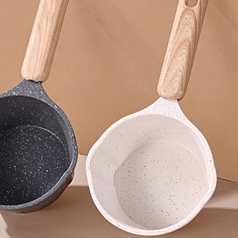 Nonstick Thickened Milk Warmer Saucepan 250ml Enamel Small Pour Oil Pan with Handle for Home Kitchen Cooking - Image 3