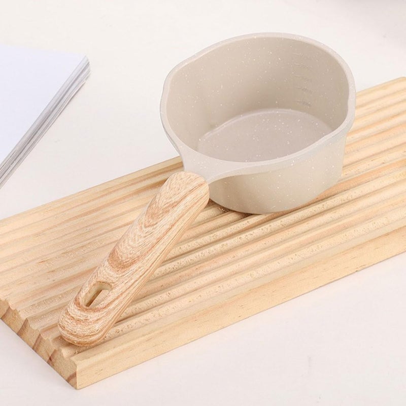 Nonstick Thickened Milk Warmer Saucepan 250ml Enamel Small Pour Oil Pan with Handle for Home Kitchen Cooking - Image 4