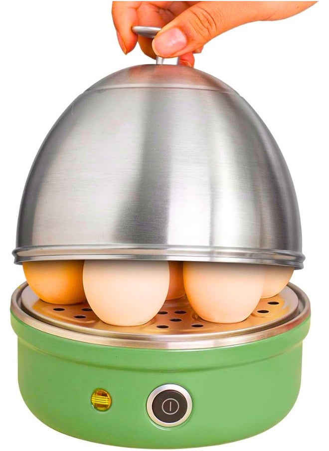 Chase Up Electric Egg Boiler, Rapid Egg Cooker with Auto Shut Off for Soft, Medium, Hard Boiled, Poached,Omelet Maker, Steamed Eggs and Vegetables, Stainless Steel Tray with 7-Egg Capacity  - Image 1