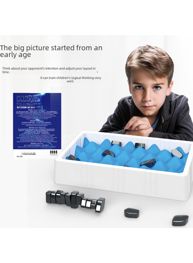 Children's Magnetic Effect Chess Desktop Magnetic Competition Chess Step On A Mine Parent-child Interactive Card Game Toy-Color:Style  Cloth Bag - Image 3